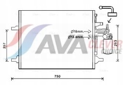 AVA Quality cooling VO5166D Охолоджувач кліми volvo xc60 і 2.4 09- vo5166d ava ava quality cooling