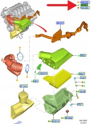 Ford OE FR3C-9600-BJ FR3Z9600G КОРПУС ПОВІТРЯНОГО ФІЛЬТРА 5.0 V8 FORD MUSTANG 2015- 2163599 _ FR3C-9600-BJ