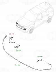 Land Rover OE Короткий трос омивача фар Discovery 5 L462 LR083132