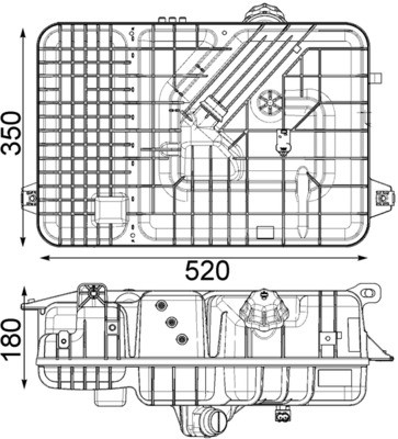 V-maxzone Part VIC-282894 Розширювальний бачок охолоджуючої рідини CRT 236 для MERCEDES ACTROS MP4