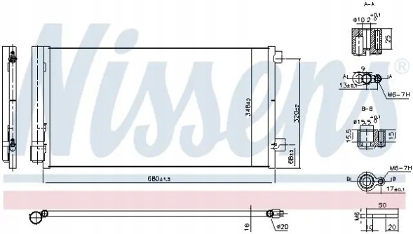 Nissens 941203 Очисник радіатора кондиціонера 941203 nissens