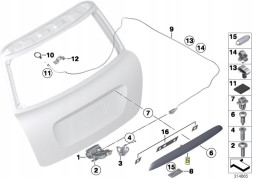 Mini OE 51132753603 MINI планка ручки заднього люка хром R55 R56 R57