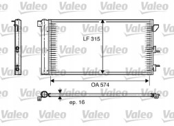 Valeo 818005 Конденсатор радіатора кондиціонера 818005 valeo fiat
