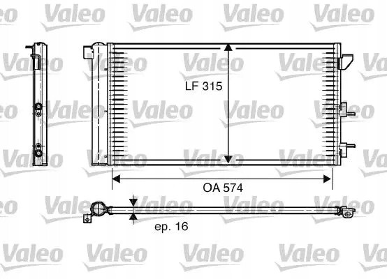 Valeo 818005 Конденсатор радіатора кондиціонера 818005 valeo fiat