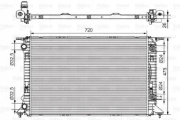 Valeo 735472 Охолоджувач води 735472 valeo audi a4 b8 (8к2)