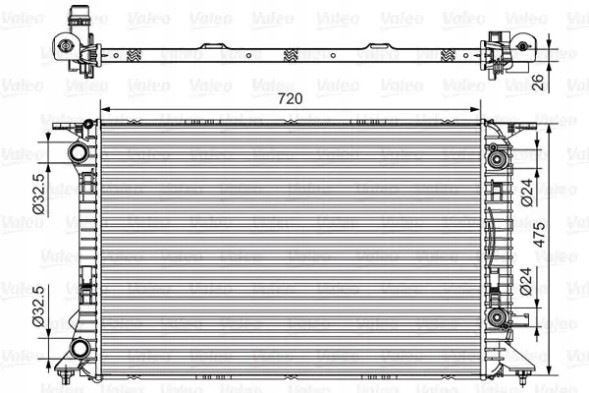 Valeo 735472 Охолоджувач води 735472 valeo audi a4 b8 (8к2)