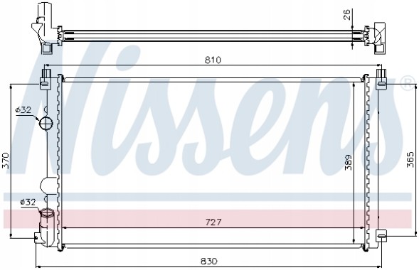 Nissens 63824A Радіатор, система охолодження двигуна nissens 63824a