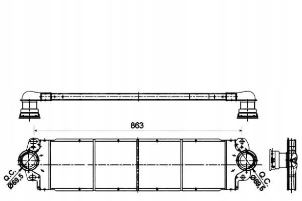 NRF 30354 (NRF) 702050 247000N VWA4233 VW4233 Інтеркулер nrf vw t5 1.9-2.5tdi 03- nrf