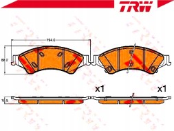 TRW GDB2005 (TRW) BBP2406 0986AB1083 LP2484 BP2189 Гальмівні колодки trw ford front ranger 11- trw