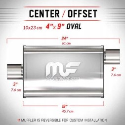 Magnaflow Глушник MagnaFlow 4x9 3"/3" 76мм / 76мм нержавіючий 14359