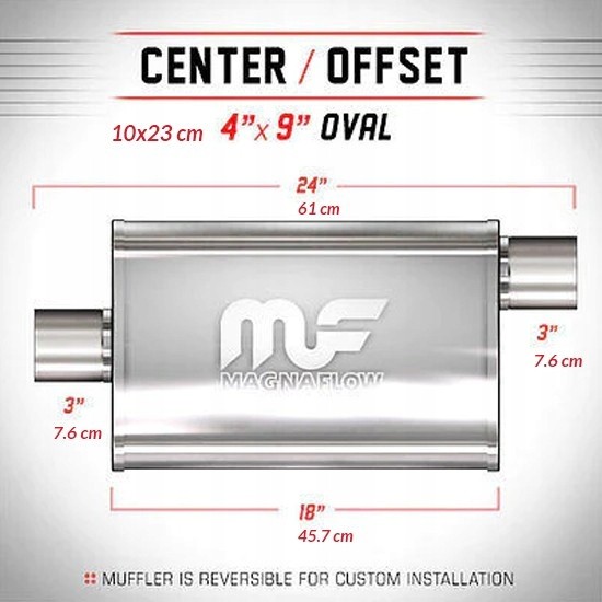 Magnaflow Глушник MagnaFlow 4x9 3"/3" 76мм / 76мм нержавіючий 14359