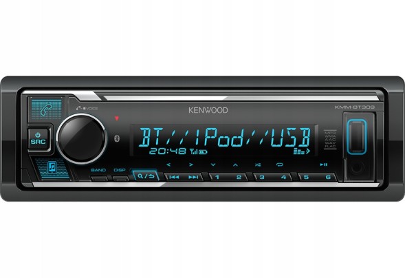 Kenwood Автомобільне радіо Kenwood KMM-BT309 1-DIN USB/AUX/BT