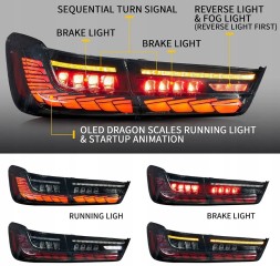 VLAND 20D2911E mhm Комплект задніх ліхтарів Vland Full Led Neon Oled Tuning Bmw 3 g20 g80 2019-2024