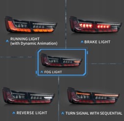VLAND 20D2911E mhm Комплект задніх ліхтарів Vland Full Led Neon Oled Tuning Bmw 3 g20 g80 2019-2024