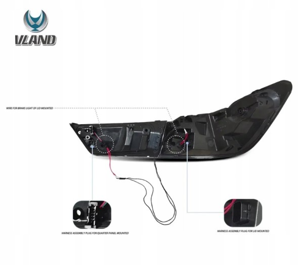 VLAND 20D2911E mhm Комплект задніх ліхтарів Vland Full Led Neon Oled Tuning Bmw 3 g20 g80 2019-2024