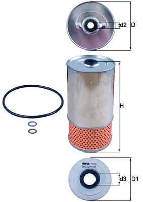 OX78D MAHLE ORIGINAL Фільтр мастил