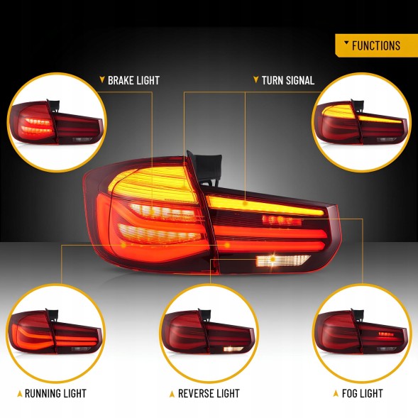 VLAND YAB-BM3-0589-13 Задні ліхтарі Full LED VLAND BMW 3 Серії F31 Touring 2012-2019 E-MARK