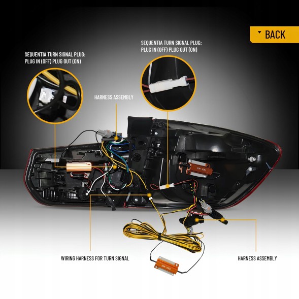 VLAND YAB-BM3-0589-13 Задні ліхтарі Full LED VLAND BMW 3 Серії F31 Touring 2012-2019 E-MARK