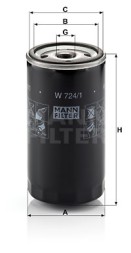 W 724 1 MANN FILTER Фільтр оливи