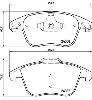 P61117 BREMBO Комплект гальмівних колодок з 4 шт дисків