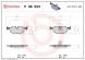 P06023 BREMBO Комплект гальмівних колодок з 4 шт дисків