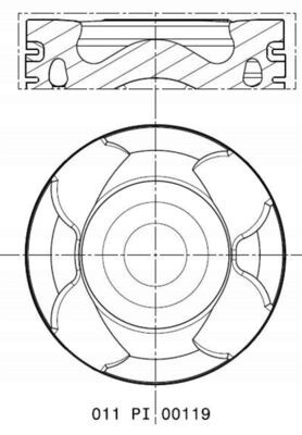 Mahle 011 PI 00119 000 Поршень mahle 011 pi 00119 000