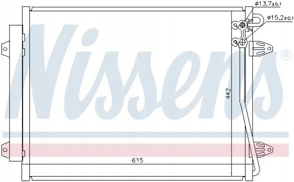 Nissens 94832 Конденсатор радіатора кондиціонування повітря з осушувачем