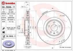 Brembo 09.D936.11 Brembo 09.D936.11 гальмівний диск (1шт)