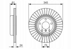Bosch 0 986 479 729 0986479729 Гальмівний диск bmw e60 345mm задній л/п