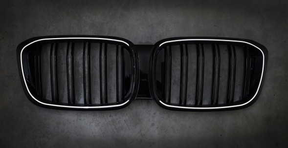 TOPGER KRG-BMW-372 X LED РЕШІТКА РАДІАТОРА BMW X3 G01 18-21 ЧОРНИЙ ГЛЯНЕЦЬ 2 ПЛАСТИНКИ ICONIC GLOW