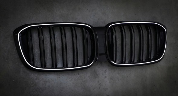 TOPGER KRG-BMW-372 X LED РЕШІТКА РАДІАТОРА BMW X3 G01 18-21 ЧОРНИЙ ГЛЯНЕЦЬ 2 ПЛАСТИНКИ ICONIC GLOW