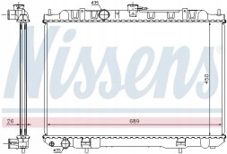Nissens 68705A Радіатор охолодження 68705a nissens nissan x-trail i