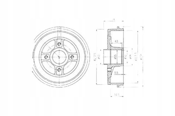 Delphi BF423 DEL/GIFT Гальмівні барабани nissan kubistar renault kangoo kan