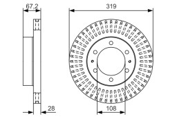 0986479T36 BOSCH Диск гальмівний
