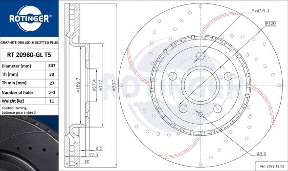 Rotinger RT 20980-GL T5 Щит rotinger rt 20980-gl t5