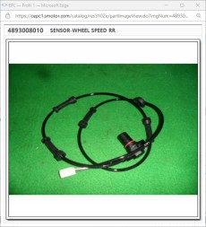 SsangYong OE 4893008010 Задній датчик ABS SsangYong Rexton I