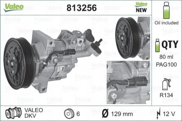 Valeo 813256 Компресор компресора кондиціонера 813256 valeo