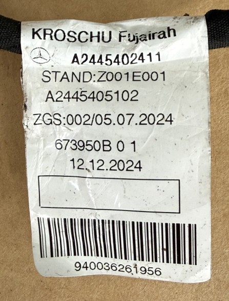 Mercedes-Benz OE mercedes glb x247 wiązka zderzaka tył a2445402411 czujniki pdc oem oe oryginał wiązka tylnego zderzaka MERCEDES GLB X247 ДРІТ ЗЧЕПЛЕННЯ ЗАДНЬОГО БАМПЕРА A2445402411 + ДАТЧИКИ PDC