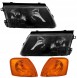 TYC 954809LE + 9548190E + 9548200E MHM Фари Поворотники Комплект Tyc Тюнінг OEM вигляд H7H1 VW Passat B5 3b 96-00
