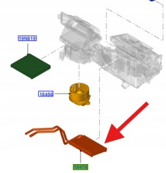 Ford OE AB39-18B539-AA Ядро обігрівача ford ranger mk5 2011- oem 1718120 _ ab39-18b539-aa