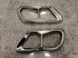 AJ BMW32111 Накладки на вихлопні труби BMW X5 G05, X6 G06, X7 G07 2019-2022, хром, 2 шт.
