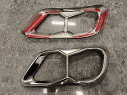 AJ BMW32111 Накладки на вихлопні труби BMW X5 G05, X6 G06, X7 G07 2019-2022, хром, 2 шт.