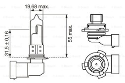 1987302808 BOSCH Автолампа HB4 12V ECO