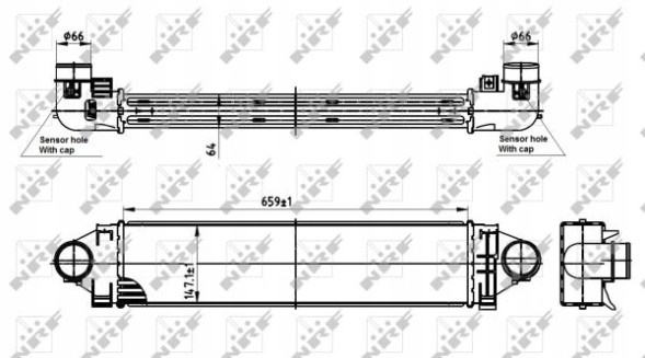 NRF 30304 Nrf 30304 інтеркулер ford/volvo 2.5