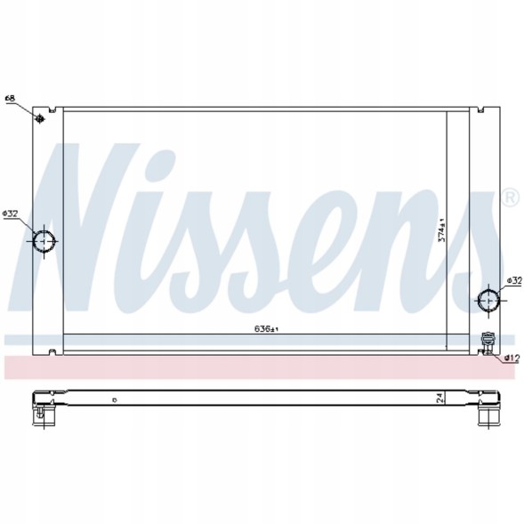 Nissens 65614 Охолоджувач volvo c30 06-12/c70 05- 2.4i/2.4d