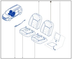 Renault OE 876613899R НОВА ОРИГІНАЛЬНА ПІНА СИДІННЯ ВОДІЯ OE ASO DACIA LODGY DOKKER