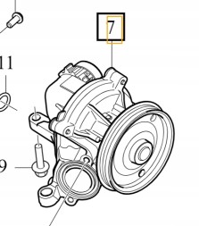 Volvo OE 32252284 Водяний насос 2.0d d4204t volvo s90 v90 v60 xc90 xc60 2020- oe 32252284