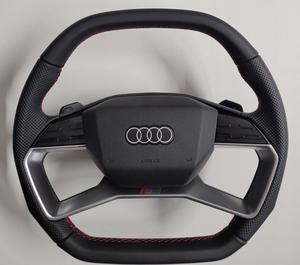 Audi OE 89A419091P AUDI Q4 E TRON S-LINE ПОДУШКА КЕРМОВОГО КОЛЕСА ШКІРА ЧЕРВОНА НИТКА