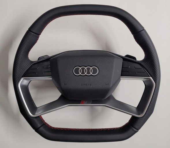 Audi OE 89A419091P AUDI Q4 E TRON S-LINE ПОДУШКА КЕРМОВОГО КОЛЕСА ШКІРА ЧЕРВОНА НИТКА