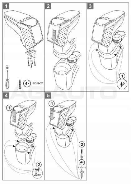 Rati V01147 Підлокітник ARM2 Hyundai i20, 2009-2014,Sx